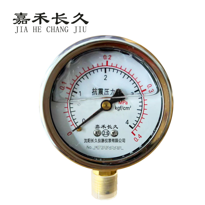 嘉禾长久+耐震压力表检测定制型+YTN60+块 0-0.4Mpa