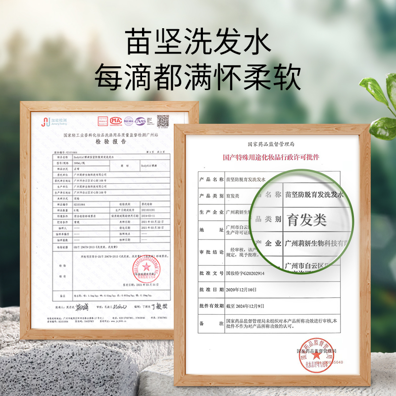 bodyaid博滴苗坚防脱育发洗发水发丝固发去屑止痒蓬松300ml