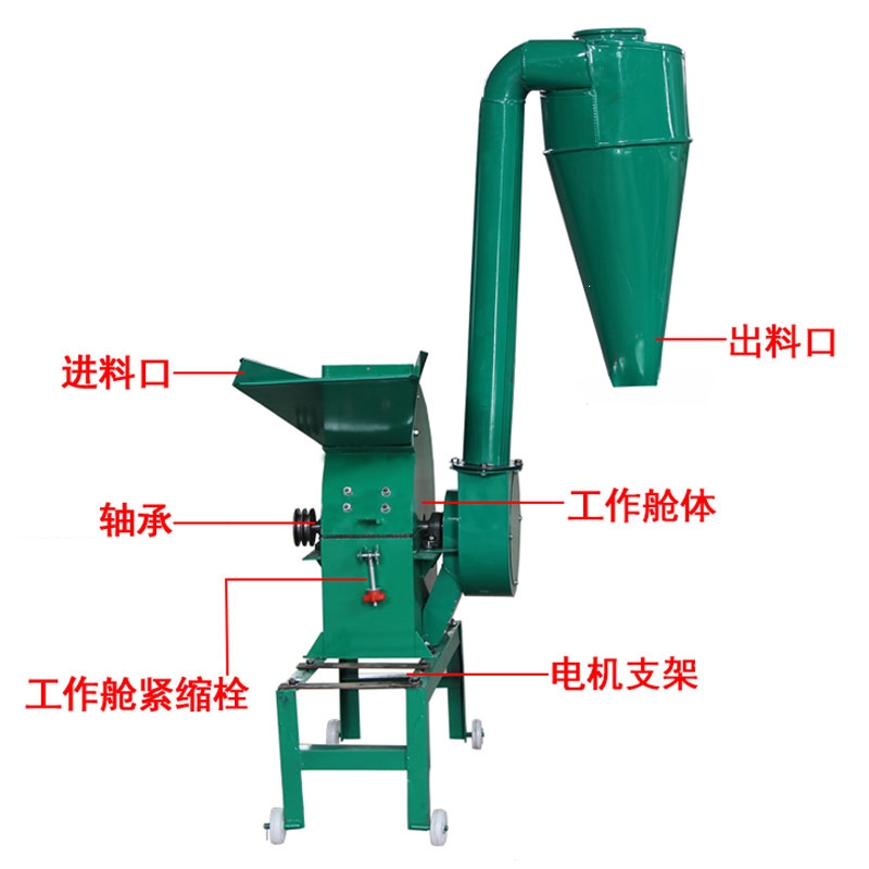 粉碎机大型饲料家用小型黎卫士养殖玉米秸秆豆粕杂粮锤片式打料机