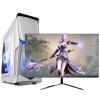 铭能 i7级六核E5 2620/RX550独显/16G内存/256G固态+500G机械盘 台式机 DIY组装机 台式电脑 家用办公电脑 商务学生电脑台式游戏电脑主机+21.5英寸