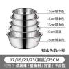 17cm-19cm-21cm-23cm漏盆-25cm[ 不锈钢盆圆形厨房洗菜盆沥水篮打蛋盆和面盆漏盆家用菜盆深汤盆子