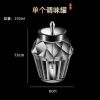 钻石调味瓶1个 调味罐勺盖一体家用防潮调料盒多功能厨房盐罐子调味瓶调料瓶套装