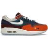 耐克(NIKE)耐克AirMax1韩国Kasina联名款复古跑鞋棕色翻皮革拼接