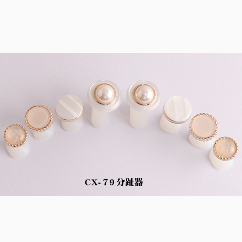 白色新款79号|新款日系美甲脚分指器脚趾甲硅胶分离器足部分趾器手脚珍珠分指棉J3