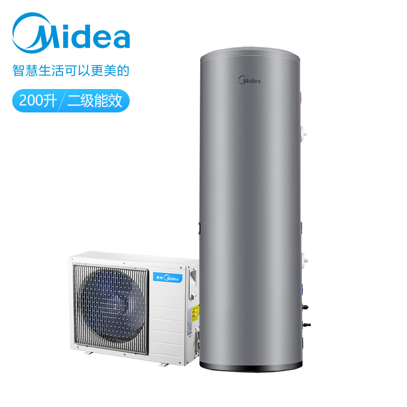 美的(Midea)家用空气能热泵热水器KF71/200L-MH(E2)线控式 适用4人左右淋浴 2级能效 智能家电