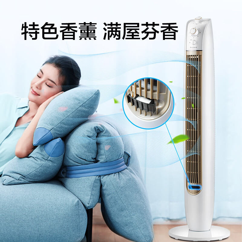 格力(GREE)无叶风扇家用节能电风扇客厅卧室办公机械立式贯流大风量轻音低噪塔扇室内空气循环电扇FL-09X61ha高清大图