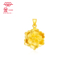 金一 足金3D硬金富贵花女士 黄金吊坠 花朵新款送女友送妈妈(定价) ACB006