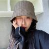 uncleyao大头圆脸都适合!竖条纹提花棉麻质感显脸小渔夫帽盆帽子
