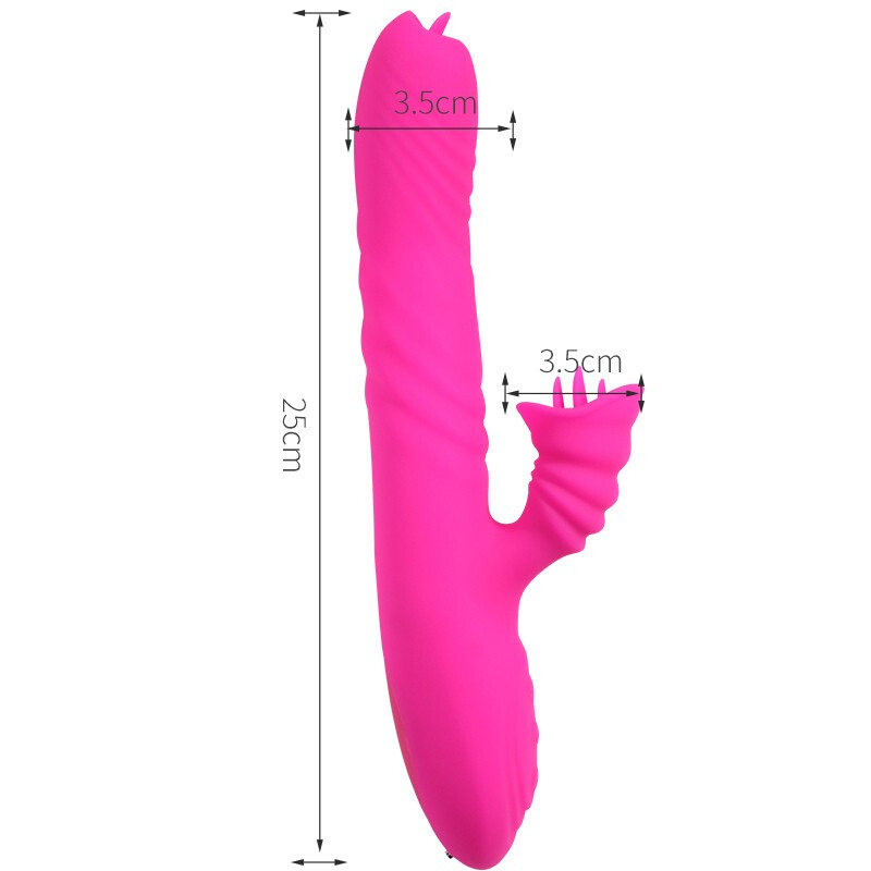 久爱 震动棒女用快感器具电动舌舔快感性玩具 振动AV棒转珠棒私处按摩棒成人情趣用品夫妻房事爱爱工具 舌舔棒粉色高清大图