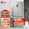 LG大容量M422MHS17B 法式多门电冰箱电脑温控风冷无霜变频压缩机家用超薄机身星光银439L纤薄法式冰箱