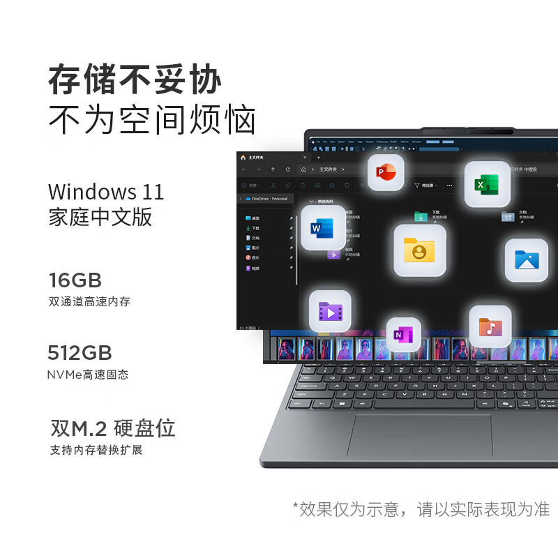 联想(Lenovo)小新15C/SE 2025新款 15.3英寸高性能轻薄笔记本电脑 i5-13420H 16G 512G SSD 可扩展内存硬盘 商用学习办公娱乐高清大图