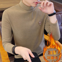 BaLuoShang半高领t恤男长袖潮牌男装冬季加厚双面绒打底衫2020新款秋装上衣毛衣