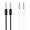 苹果8车载音频AUX转接线iPhone6/7plus连接手机X音响转换线 3.5圆头转3.5圆头[白色]
