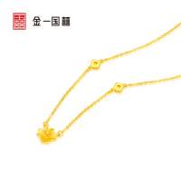 金一国囍足金黄金精品四叶幸运草黄金项链时尚套链送女士(计价)ABC027