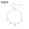 DTOTO 简约时尚欧美范四角星银手链