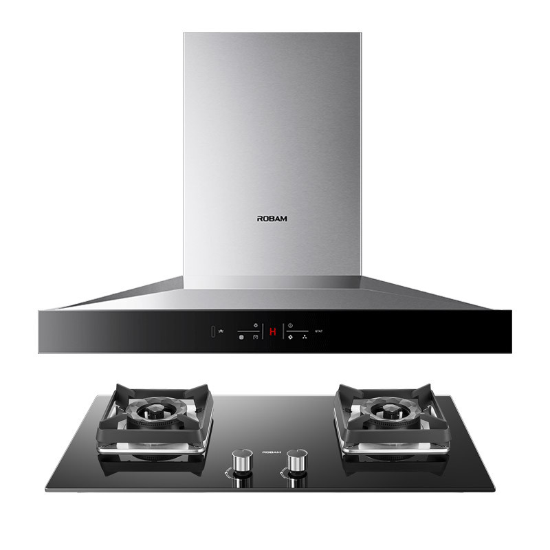 老板robam欧式触控式挥手爆炒20立方大吸力45kw抽油烟机燃气灶具套装