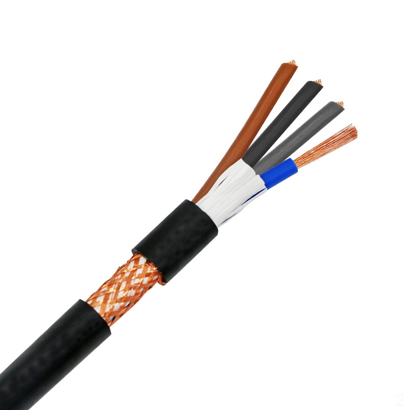 普天汉飞(POTEL) RVVP 4×0.5 平方 屏蔽电源信号传输用 铜芯软护套电源线 200米 黑色高清大图