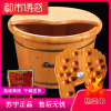 香柏木桶足浴桶泡脚木桶带盖洗脚盆木盆加厚洗脚木桶家用H26圆边带盖+穴位器+随机大足药带盖都市诱惑