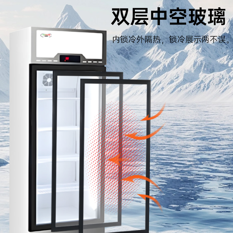 意黛斯 商用大容量果蔬冷藏保鲜柜蔬菜水果立式冷柜饮料酒水展示柜商用冰箱餐饮超市单位食堂冰柜YDS-DBQ-318BF高清大图