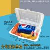 (大号单格餐盒)100个 一次性环保餐盒白色两格三格饭盒外卖打包便当长方形塑料盒子