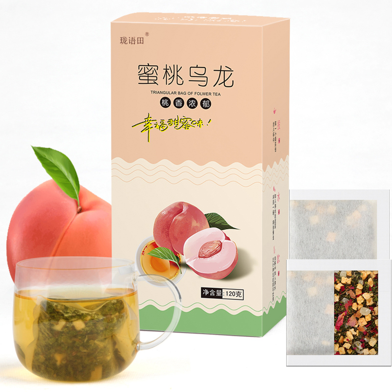 珑语田 蜜桃乌龙 120克 盒