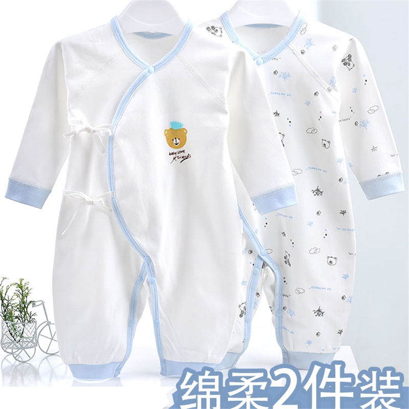 新生婴儿儿衣服智扣秋冬季棉打底和尚服刚出生宝宝连体衣冬装