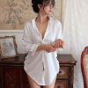 长夜漫漫情趣内衣纯欲性感男友风衬衫深V宽松大码女式家居服2117