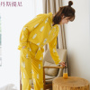 日系开衫睡衣女纯棉薄款春秋长袖甜美韩版宽松可外穿家居服套装