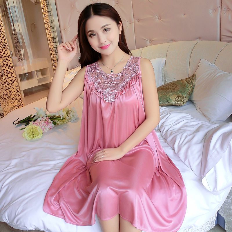 睡裙女蕾丝睡衣夏性感吊带裙薄大码家居服衫伊格shanyige视频