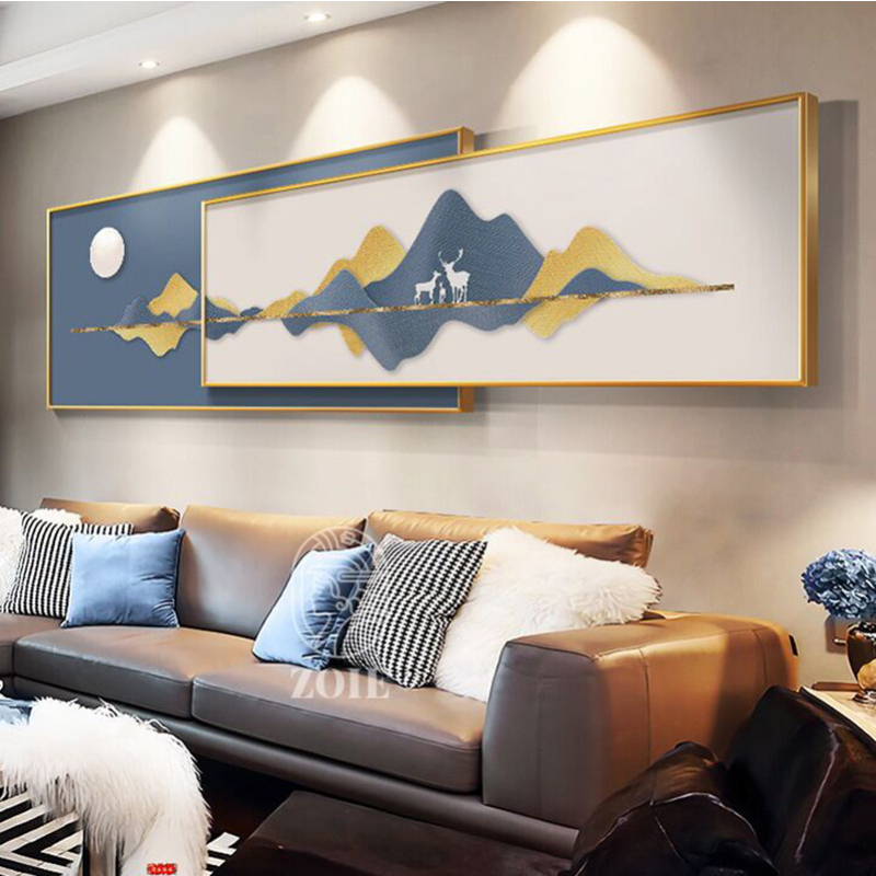 甄懿居上zhenyijushang装饰画壁画沙发背景墙挂画现代简约客厅装饰画