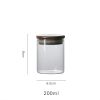 玻璃储物罐小号200ml 相思木盖高硼硅玻璃储物罐厨房收纳罐五谷杂粮储存罐小号茶叶罐