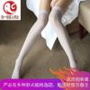 长筒袜高筒蕾丝黑色日系情趣丝袜女迷人超薄脚尖透明闪光丝袜