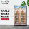 松氏冰箱商用饮料展示柜冷藏冰柜保鲜柜立式超市双开门冷藏柜啤酒柜800L风冷铝合金款
