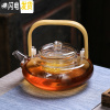 三维工匠日式水果花茶壶套装家用透明耐热玻璃蜡烛加热花果茶杯下午茶茶具 提梁壶(800)