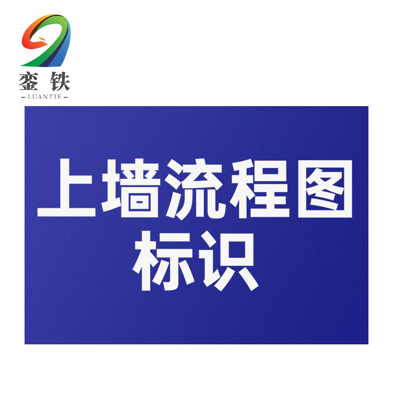 銮铁上墙流程图标识600*900mm个