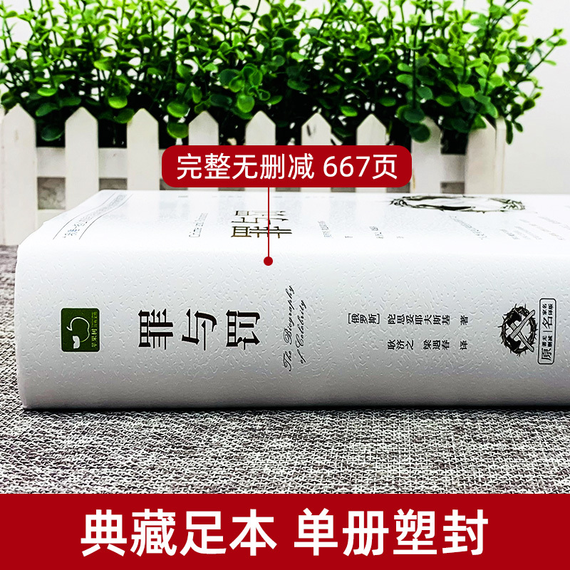 罪与罚 [正版]原著无删减罪与罚原著全集精装陀思妥耶夫斯基罪与罚世界名著文学小说书外国经典长篇心理小说青少版初中生课