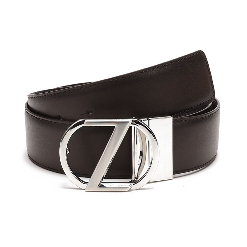 Z Zegna 杰尼亚 男款牛皮板扣式双面皮带腰带 BICT1B 958B