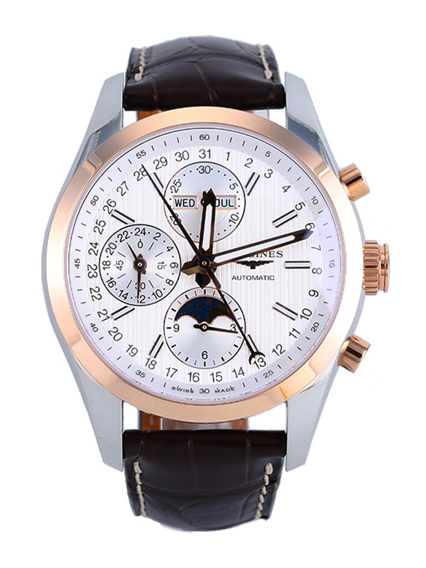 LONGINES/浪琴手表康铂系列月相计时自动机械表 男 L2.798.5.72.3