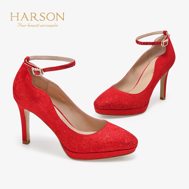 HARSON/哈森 春季水钻条带女鞋HS97127