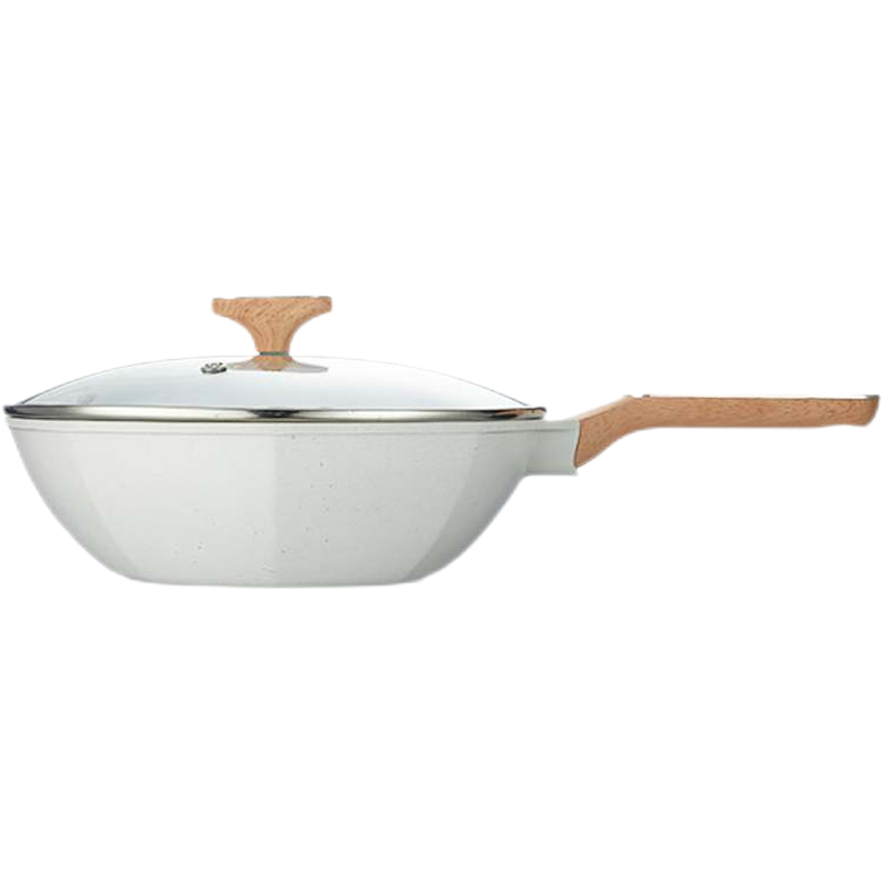 BRK炒锅德国蒂宾根八角锅不粘锅炒锅麦饭石色炒锅炒菜锅32cm 网红麦饭石不粘锅平底锅合金锅具烹饪用具 电磁炉燃气灶通用