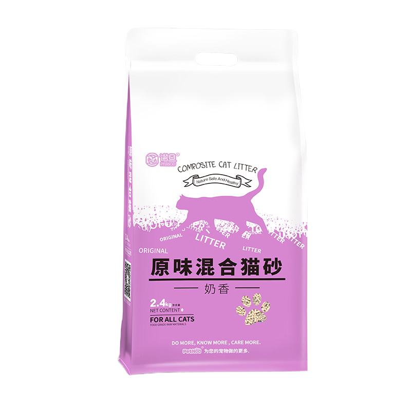 [四袋]诺旦猫砂混合豆腐猫砂细豆腐砂膨润土奶香除臭无尘不粘底9.6公斤超快结团低价高性价比可冲马桶(发货迅速)