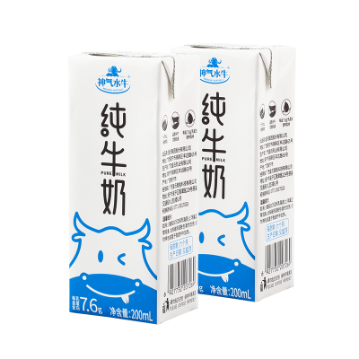 3.8g/100ml优质乳蛋白 神气水牛纯奶200ml*10盒吸管装 广西水牛奶 学生儿童营养奶
