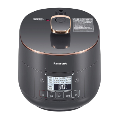 松下( Panasonic) 2L迷你压力锅 多功能小型家用高压锅 24小时预约烹调 SR-PB201-H