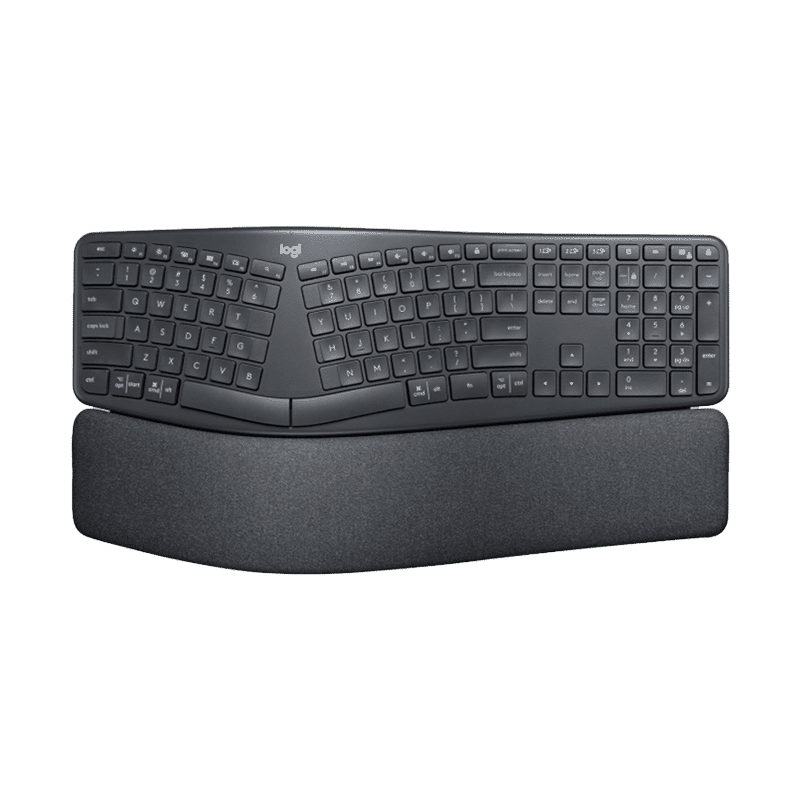罗技ERGO K860商用无线蓝牙人体工学键盘掌托办公
