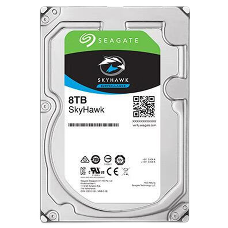 希捷(Seagate)酷鹰系列 8TB 机械硬盘 3.5英寸 SATA接口 7200转 CMR垂直技术 企业安防监控录像机NAS硬盘 ST8000VX010
