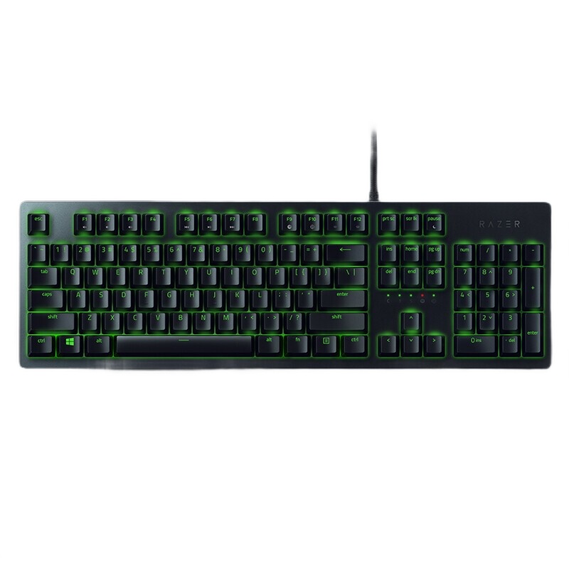 雷蛇 Razer 猎魂光蛛标准版 机械键盘 有线键盘 游戏键盘 104键 背光 电竞 吃鸡LPL键盘 黑色 光轴