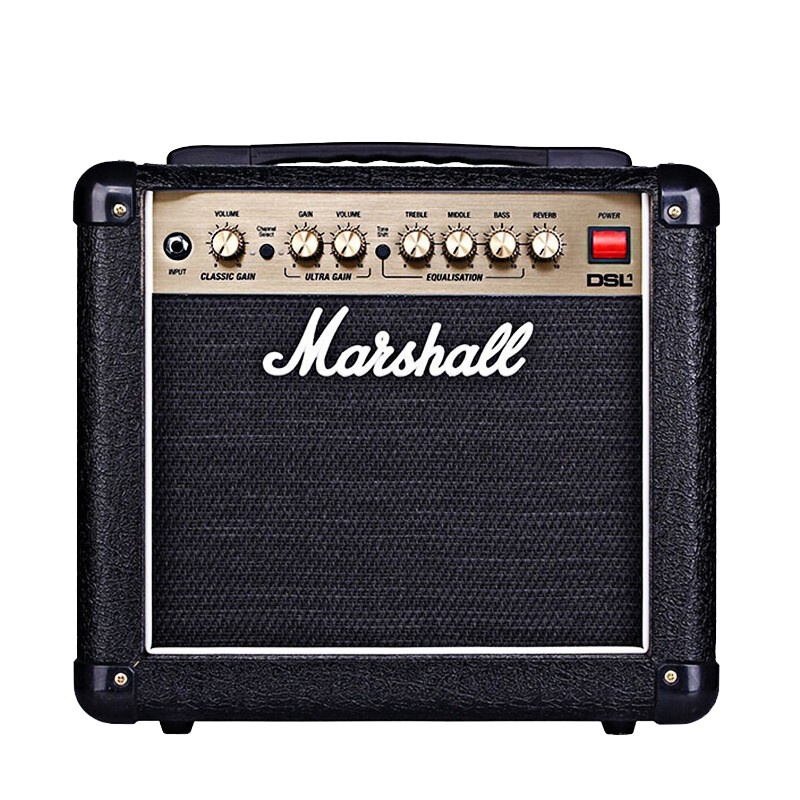 马歇尔(Marshall)吉他音箱 DSL1HR电吉他音箱 全电子管箱头马勺电吉他音响 带混响 30W