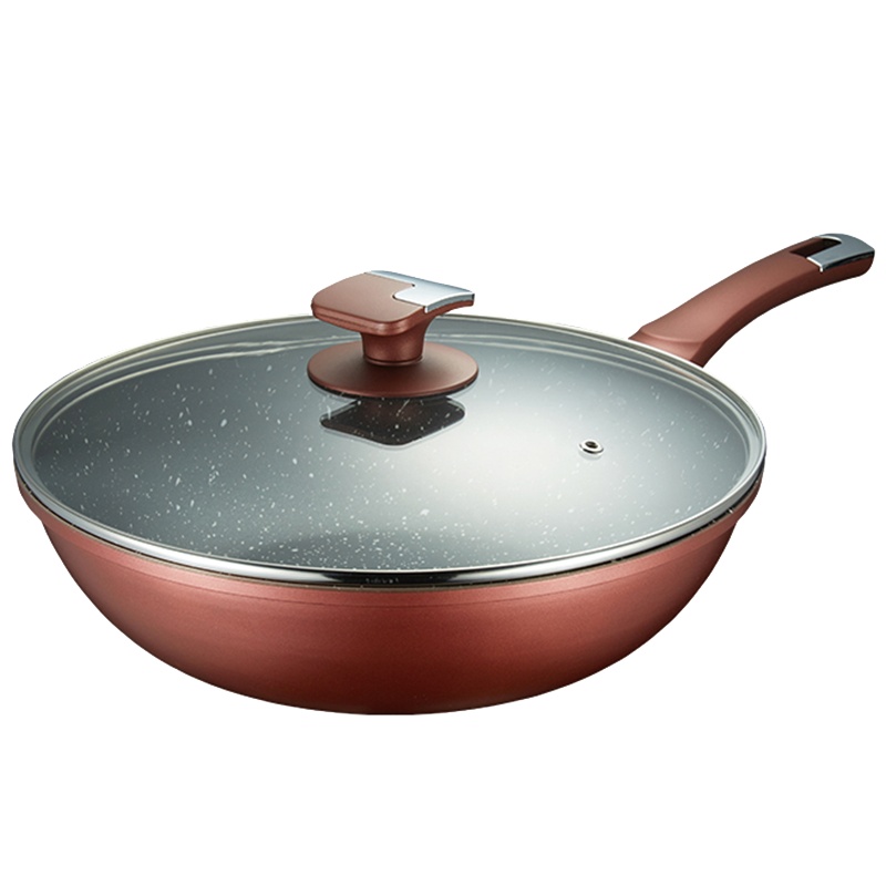BRK Germany炒锅德国厨具希尔登不粘锅炒锅麦饭石不粘平底锅炊具烹饪锅具30cm电磁炉燃气灶明火通用 煎炒焖炖多用