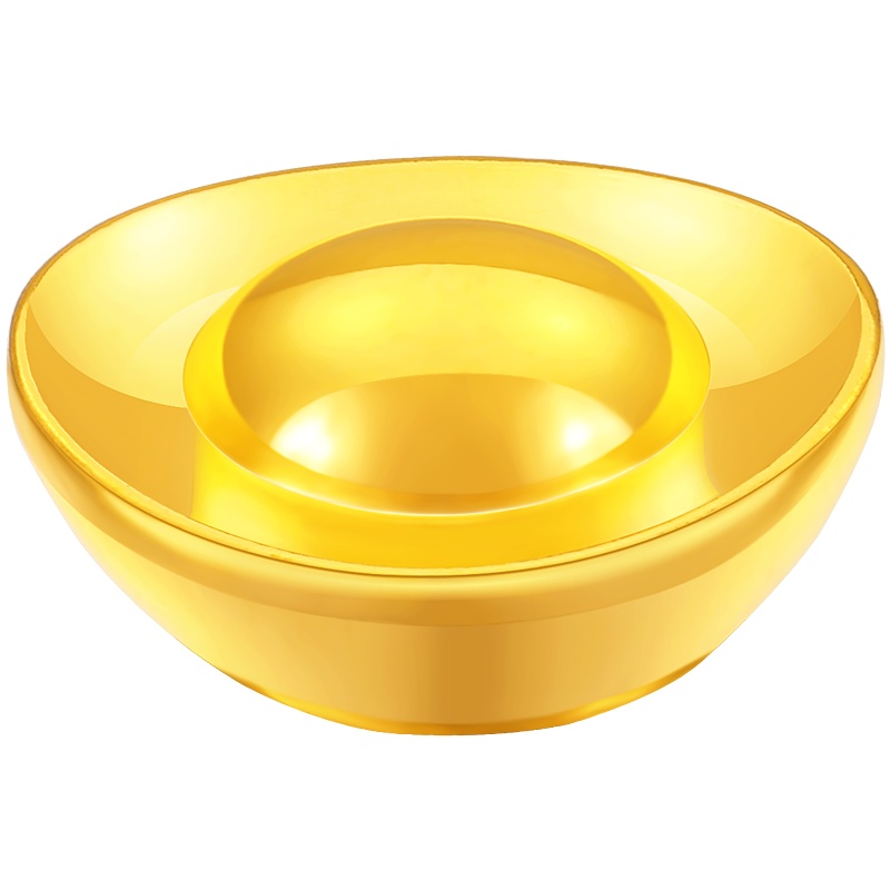 菜百首饰50g金元宝 足金Au999.9投资黄金元宝送礼黄金金条