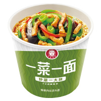 今麦郎方便面一菜一面青椒肉丝浇头面桶装泡面